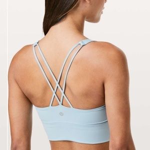 Lululemon Free To Be Bra Long Line- Blue Haze
